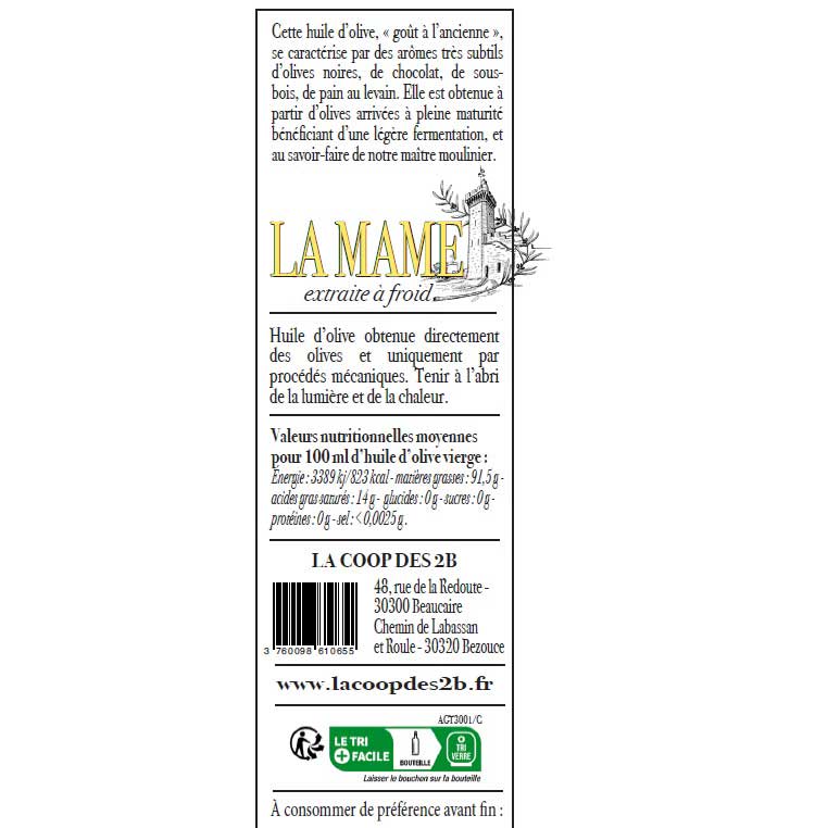 Huile d’Olive 'Goût à l’Ancienne' « La Mamé », EDITION L’OULIVO – Image 2